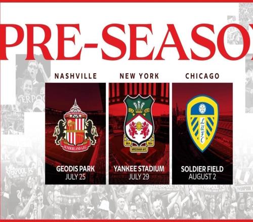 官方：利物浦今夏赴美國(guó)踢季前賽，對(duì)陣黑貓、利茲、雷克瑟姆