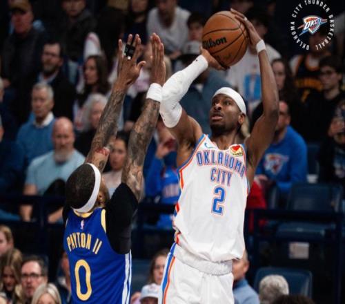 亞歷山大27分5板5助雷霆擊退勇士5連勝，桑托斯22分11板