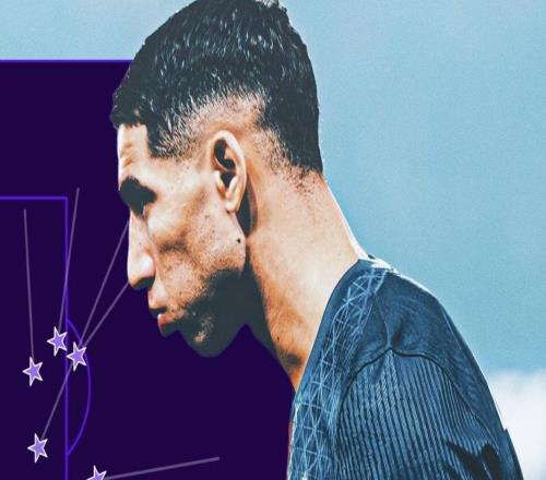 5助，阿什拉夫成為歐冠歷史首位在兩個不同賽季送出5助的后衛