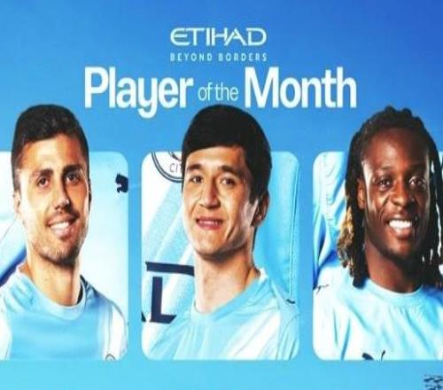 曼城3月最佳球員候選：羅德里、胡桑諾夫、多庫在列