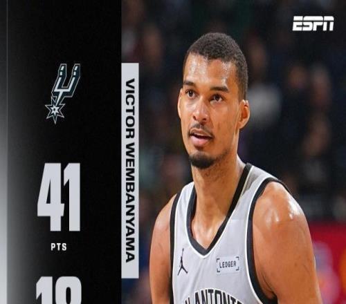 文班連砍40+15再創(chuàng)歷史賽后喊話：我確實(shí)看重MVP