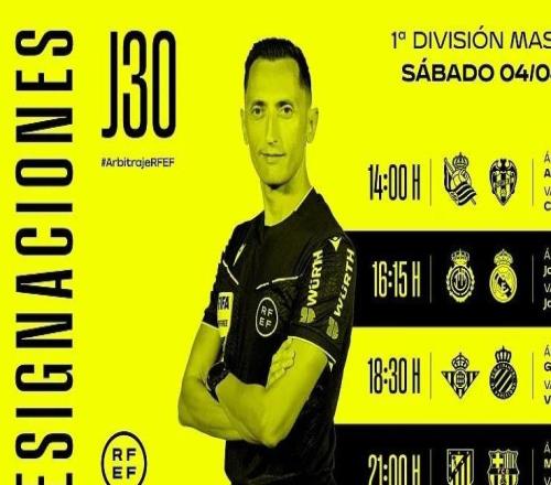 周六西甲裁判：馬特奧布斯克茨將執法馬競vs巴薩