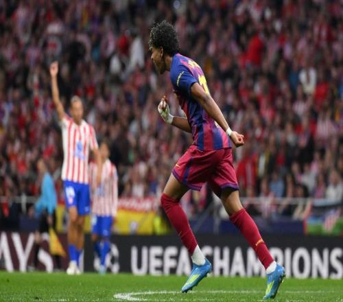 亞馬爾開(kāi)場(chǎng)3分52秒破門(mén)，為馬競(jìng)歐冠主場(chǎng)第二快丟球