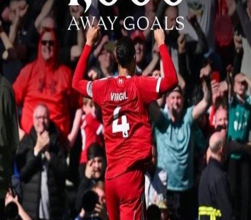 里程碑，范戴克的絕殺進(jìn)球是利物浦第1000個(gè)英超客場(chǎng)進(jìn)球