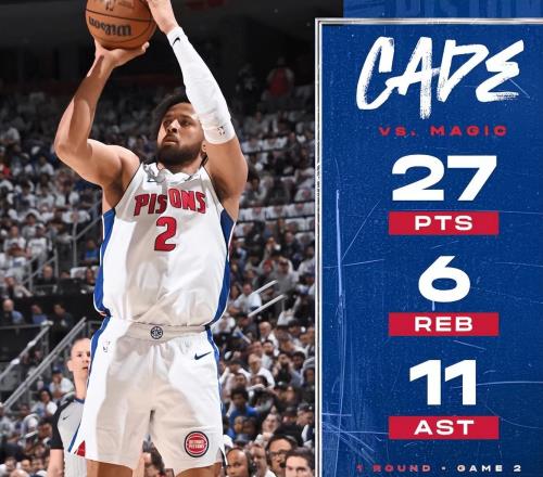 18年等待！活塞主場9883戰勝魔術，坎寧安27+11，季后賽走勢改變