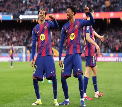 18岁亚马尔点球破门后伤退巴萨10小胜塞尔塔豪取8连胜