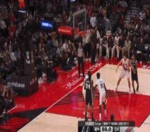 杨瀚森打破季后赛数据空白！开拓者不敌残阵马刺