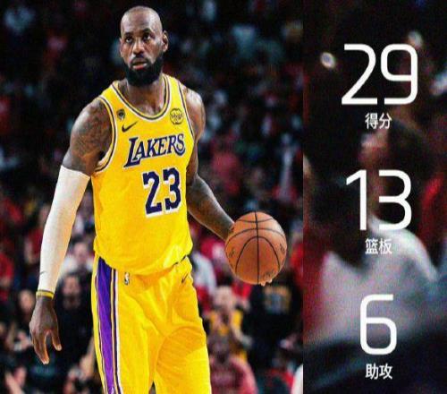 投進絕平三分，狂砍29+13+6，再恨詹姆斯的人都會被他徹底折服！