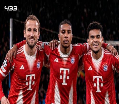 拜仁三叉戟本賽季已進100球：凱恩54球，迪亞斯26球，奧利塞20球