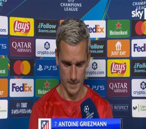 格列兹曼：这是我在马竞主场最后一场欧冠，我将永远铭记于心