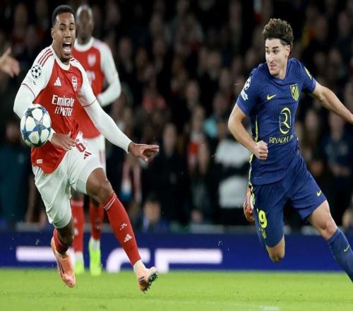 本赛季至今五大联赛球队出场数前二：阿森纳57场，马竞55场