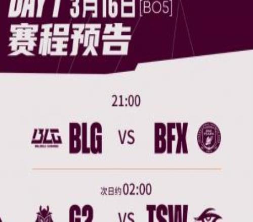 先锋赛首日首发及选边:BLG对阵BFX,首局BLG选择红色方,BP首选