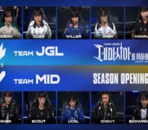 LCK季前赛:许哥辅助妖姬开秀Faker上单兰博开烤MID10JGL