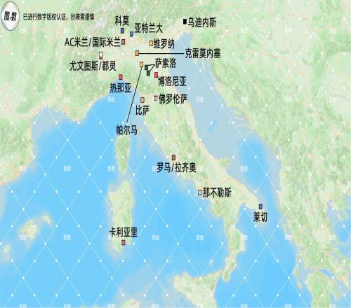 意甲版圖：20支球隊的地理分布與北強南弱的空間結構