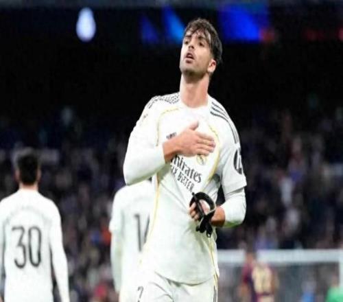 皇馬小將的硬漢精神：鼻梁骨折仍戴面具出戰，頭球破門鎖定勝局