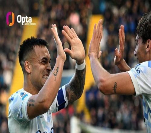 皮奧3次助攻勞塔羅破門，本賽季意甲助攻同一位隊友次數第一