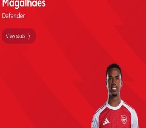 后防核心，加布里埃爾當選森林vs阿森納全場最佳球員