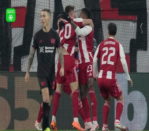 勒沃庫森02客負(fù)奧林匹亞科斯，塔雷米、科斯蒂尼亞建功