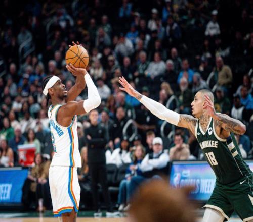 亞歷山大40分7籃板11助攻雷霆擒雄鹿2連勝，字母哥19分14板7助