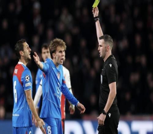 在歐冠中，包括西蒙尼父子在內馬競五人再吃一黃即停賽