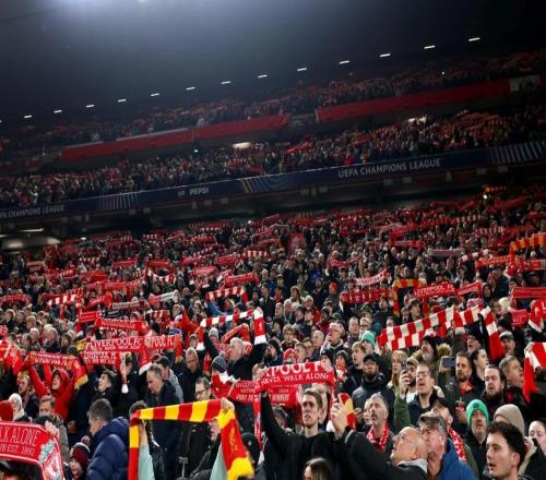 60043人，安菲爾德現場觀眾創利物浦隊史歐戰主場新高