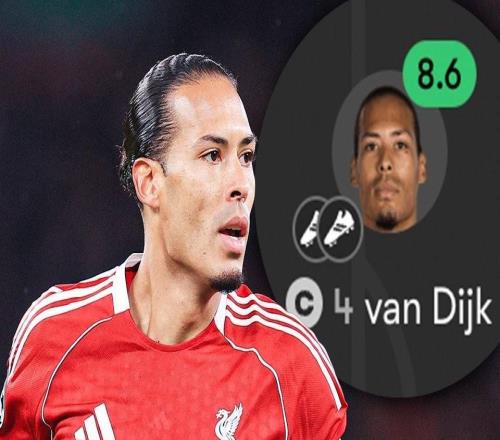 解鎖新成就，范戴克職業生涯首次單場送出兩次助攻