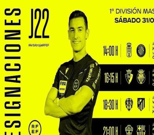 周六西甲裁判：穆尼斯將執法巴薩客戰埃爾切