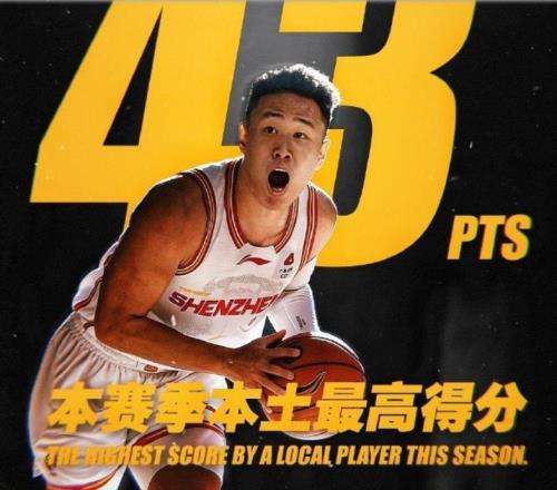 賀希寧43分刷新記錄，賽后表示要進(jìn)國家隊(duì)，主教練大力支持