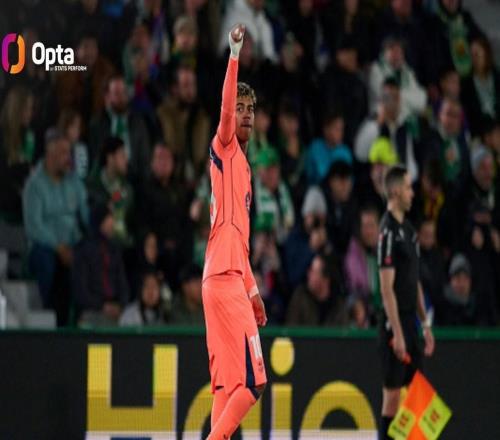 亞馬爾單場造8次機會，0304賽季以來西甲U20球員第一人