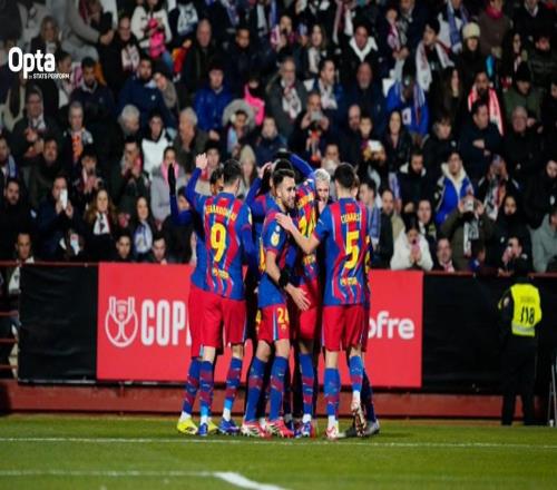 衛(wèi)冕冠軍進4強，巴薩自2019年以來首次連續(xù)晉級國王杯半決賽