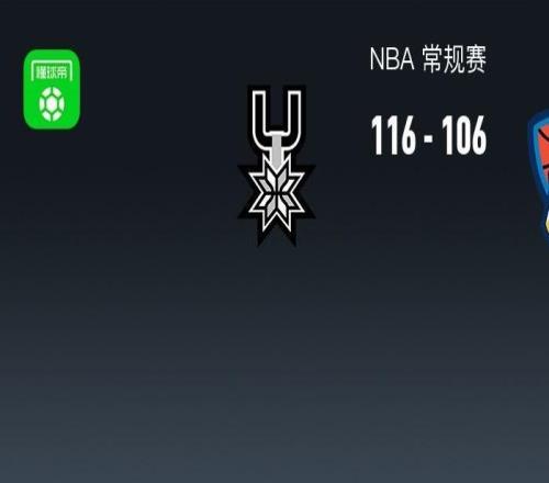 馬刺116106力克殘陣雷霆，文班亞馬22+14，凱爾登25分，杰林威24+12