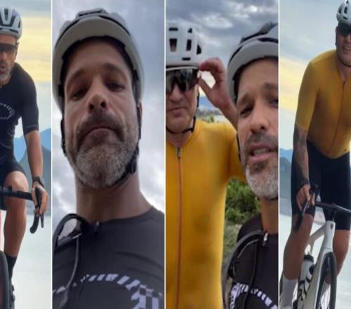 愜意，卡納瓦羅在里約和巴西前國腳迭戈一起騎自行車