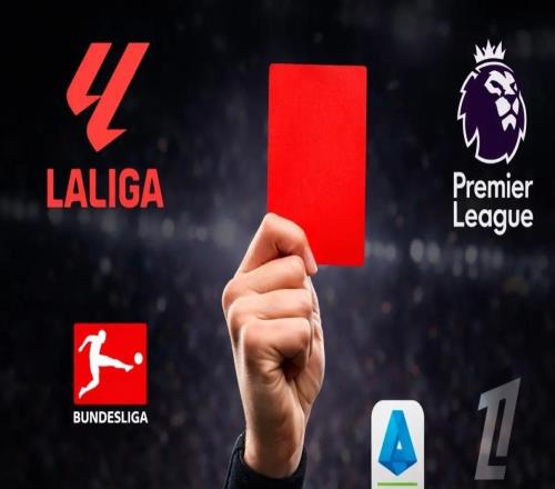 馬卡：西甲65張紅牌領(lǐng)跑歐洲五大聯(lián)賽，本賽季或破百張