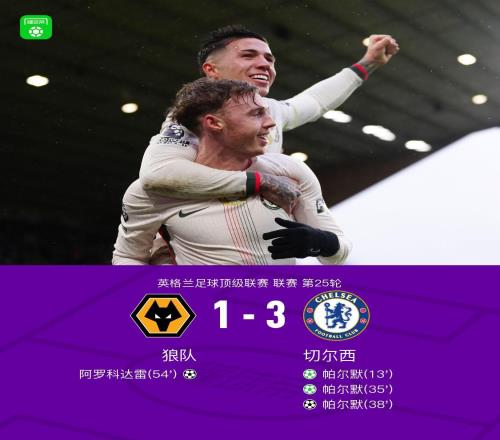 劍南春丨切爾西客場31狼隊，帕爾默戴帽，佩德羅兩次造點