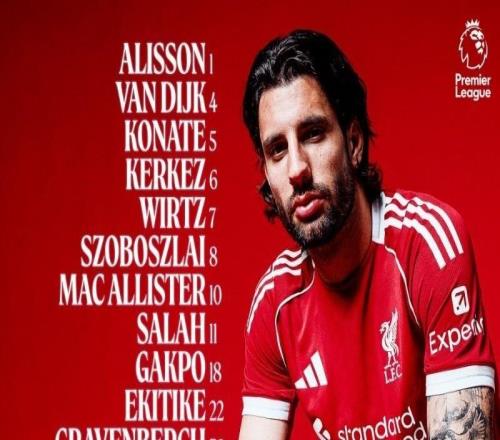 不變陣，利物浦自10月來首次連續兩場英超比賽采用相同的首發
