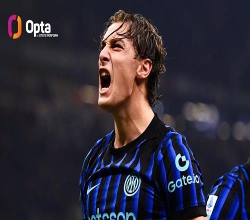 20歲231天，皮奧是國(guó)米近60年意甲對(duì)陣尤文進(jìn)球第二年輕的球員