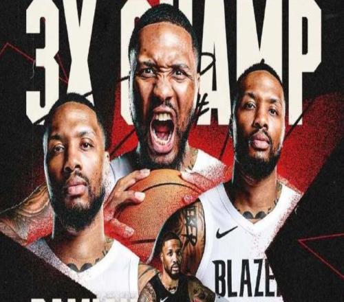 一場沒打就奪冠！3冠在手，利拉德太有統(tǒng)治力了！