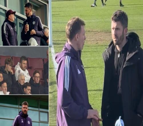 卡里克現身曼城青訓學院,觀看兒子參加的U16曼市德比