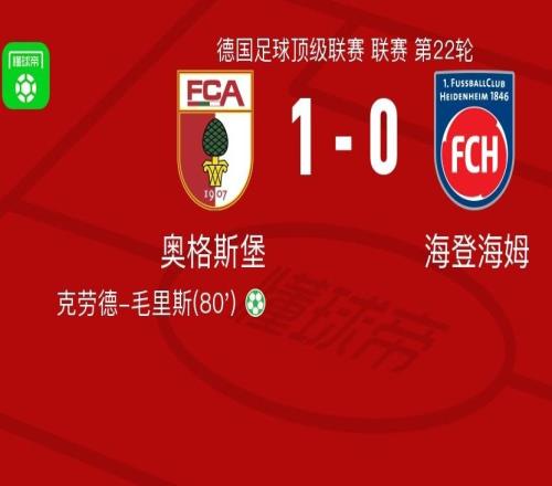 奧格斯堡10海登海姆，克勞德毛里斯點射制勝