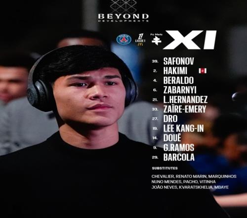 巴黎梅斯首發(fā)陣容公布杜埃李剛?cè)实铝_出戰(zhàn)K77替補_法甲直播