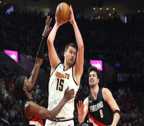 酣暢淋漓，約基奇帶領掘金隊以54分的分差大勝開拓者隊