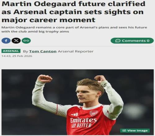 跟隊：厄德高今夏不會離開阿森納！槍手歐冠潛在對手確定！