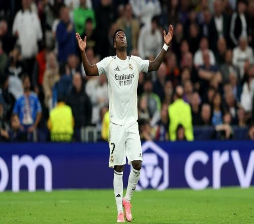 維尼修斯連續(xù)5場比賽進球，追平皇馬生涯最長進球紀(jì)錄