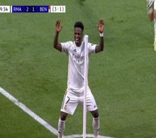 連續(xù)5場進球！維尼修斯一劍封喉再跳爭議舞蹈，皇馬主場晉級