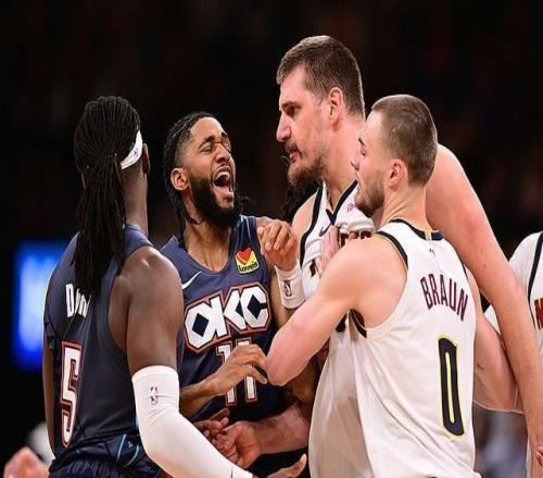 NBA約基奇空砍三雙，掘金、雷霆全場沖突不斷