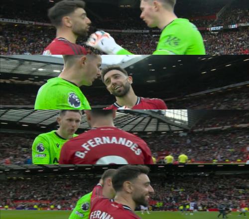 和前隊(duì)友也感情好,B費(fèi)罰進(jìn)點(diǎn)球后和迪恩亨德森友好交流