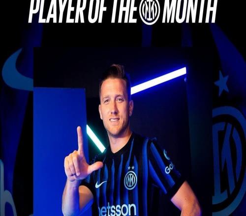 官方：澤林斯基當(dāng)選國米2月最佳球員