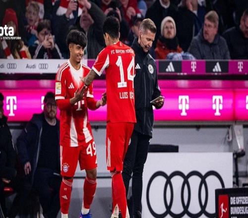 梅孔迎一線隊(duì)首秀，拜仁本賽季德甲使用7名U20球員破紀(jì)錄