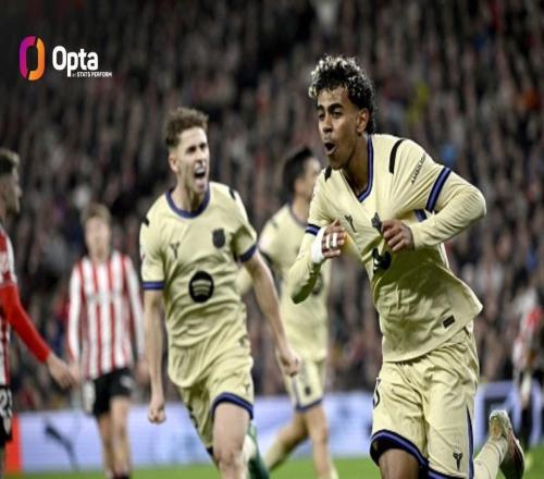 14球，亞馬爾是本世紀為巴薩單賽季西甲進球第三多的本土球員