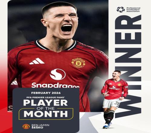 4場打入3球，謝什科當選PFA英超2月最佳球員